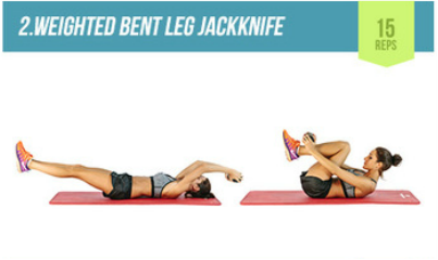 Image result for Weighted Bent Leg Jackknifes